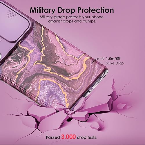 Miniatura 5 de Chvelop Funda para Samsung Galaxy S23 Ultra con Cubierta Deslizante para Cámara, Funda Samsung S23 Ultra Resistente a Golpes Delgada Fina Ligera,