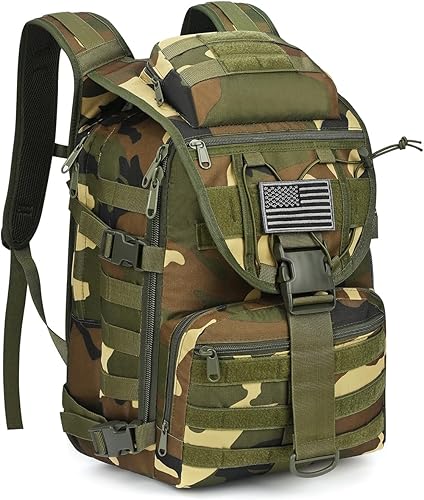 Mochila táctica militar para hombre, Camo Forest, Mochilas tácticas