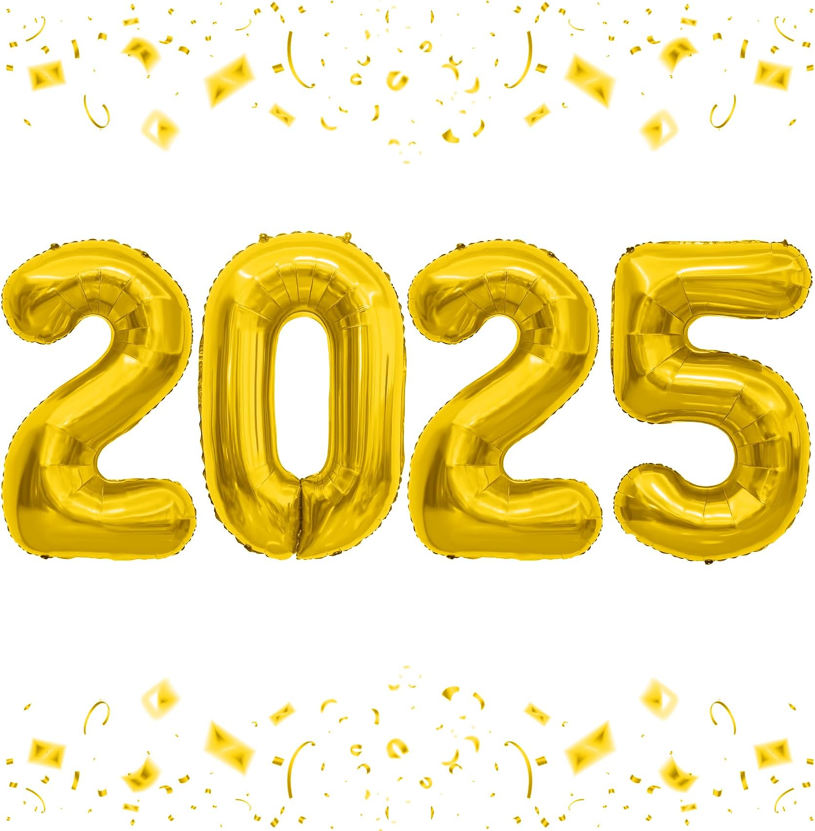 2025 Balloons, 40 Inch Gold Foil Number Balloons, 2025 Balloon Numbers, New Years Decorations 2025 Balloons for Birthday Christmas Anniversary Graduation New Years Eve Party Supplies Decorations