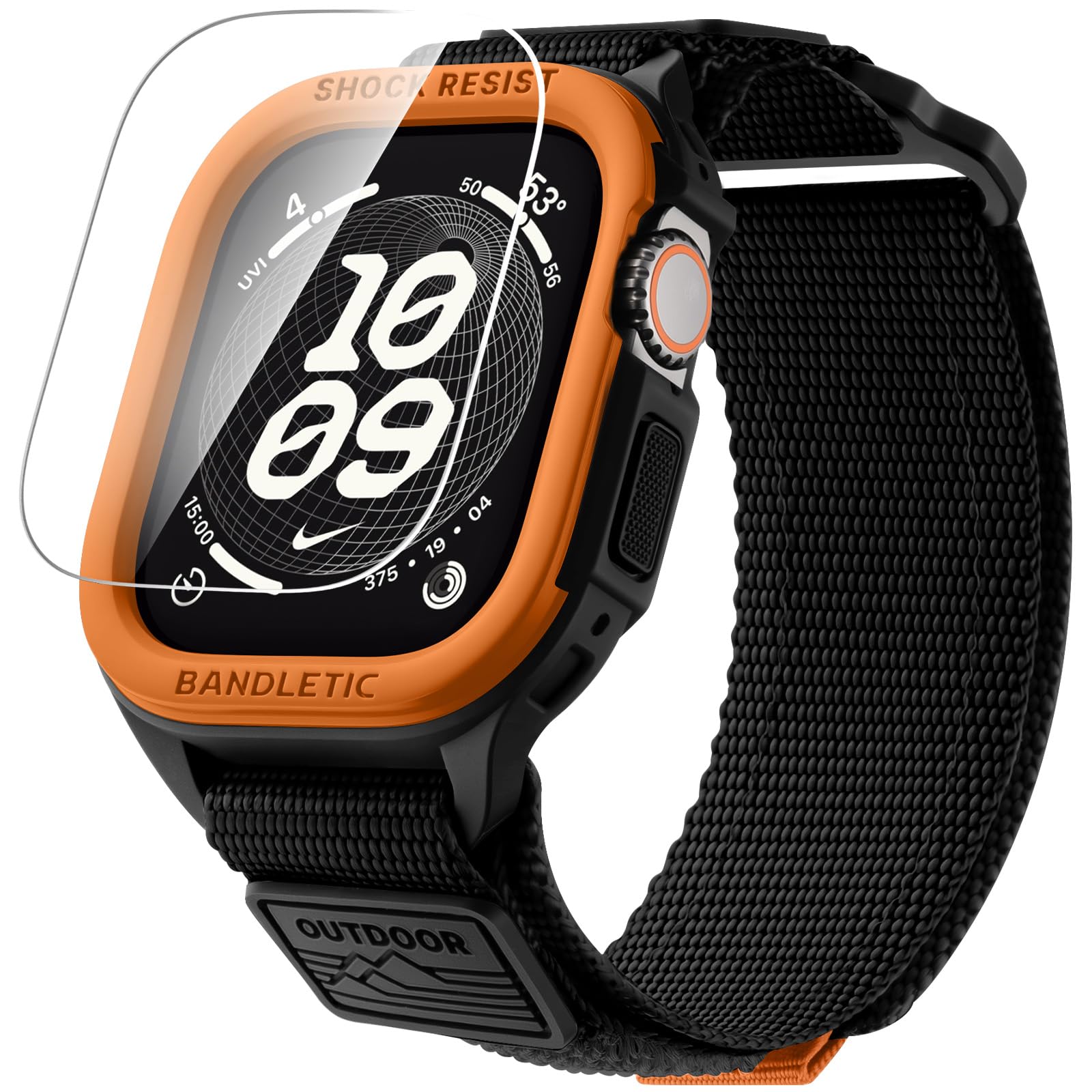 Bandletic Rugged Case Band Compatible with Apple Watch Ultra 4/3/2/1 49mm