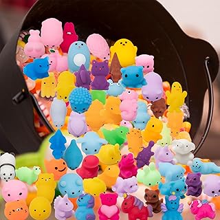 100pcs Mochi Squishy Toys - Mini Kawaii Squishy Fidget Toys Bundles Squishies Party Favors for Kids Gift for Easter Basket Stuffers Egg Fillers Birthday Classroom Prize Pinata Christmas Stocking