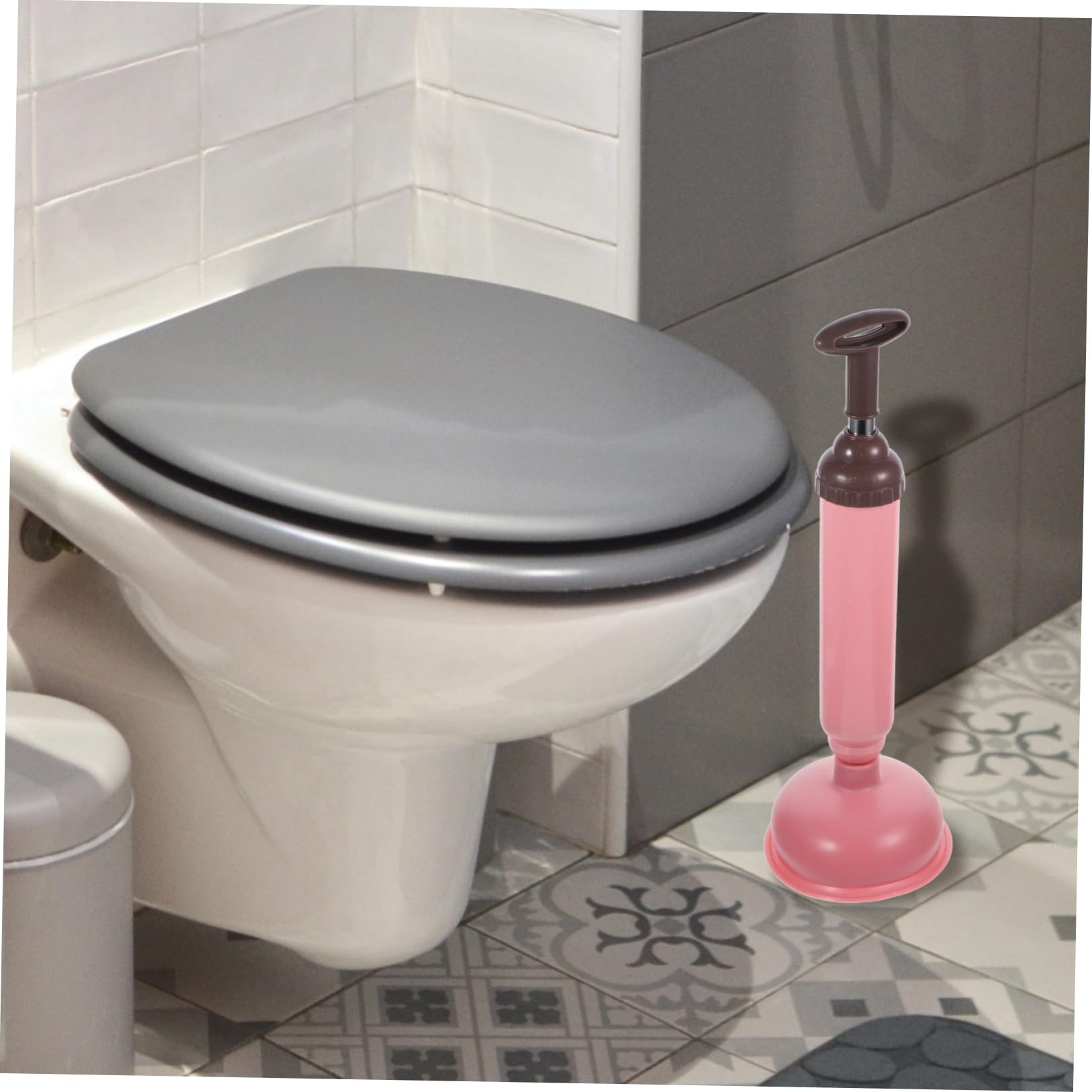 Desatascador Wc de Succión Fuerte, Ventosa Rosa para Hogar y Cocina | Pvc y Acero Inoxidable, Limpieza Sencilla, Quita Obstrucciones en Desagües y Alcantarillado