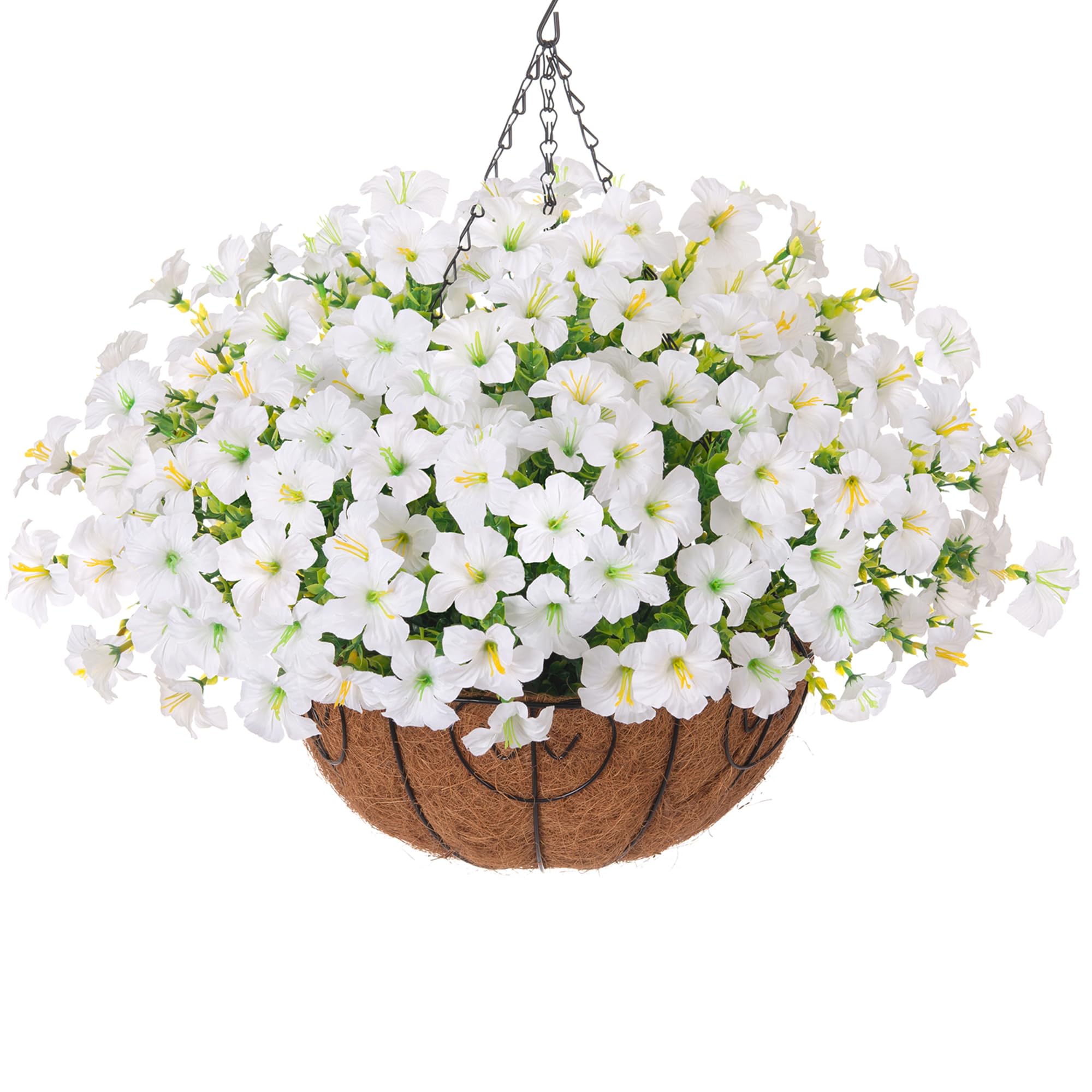 INSPRING White Petunia Basket