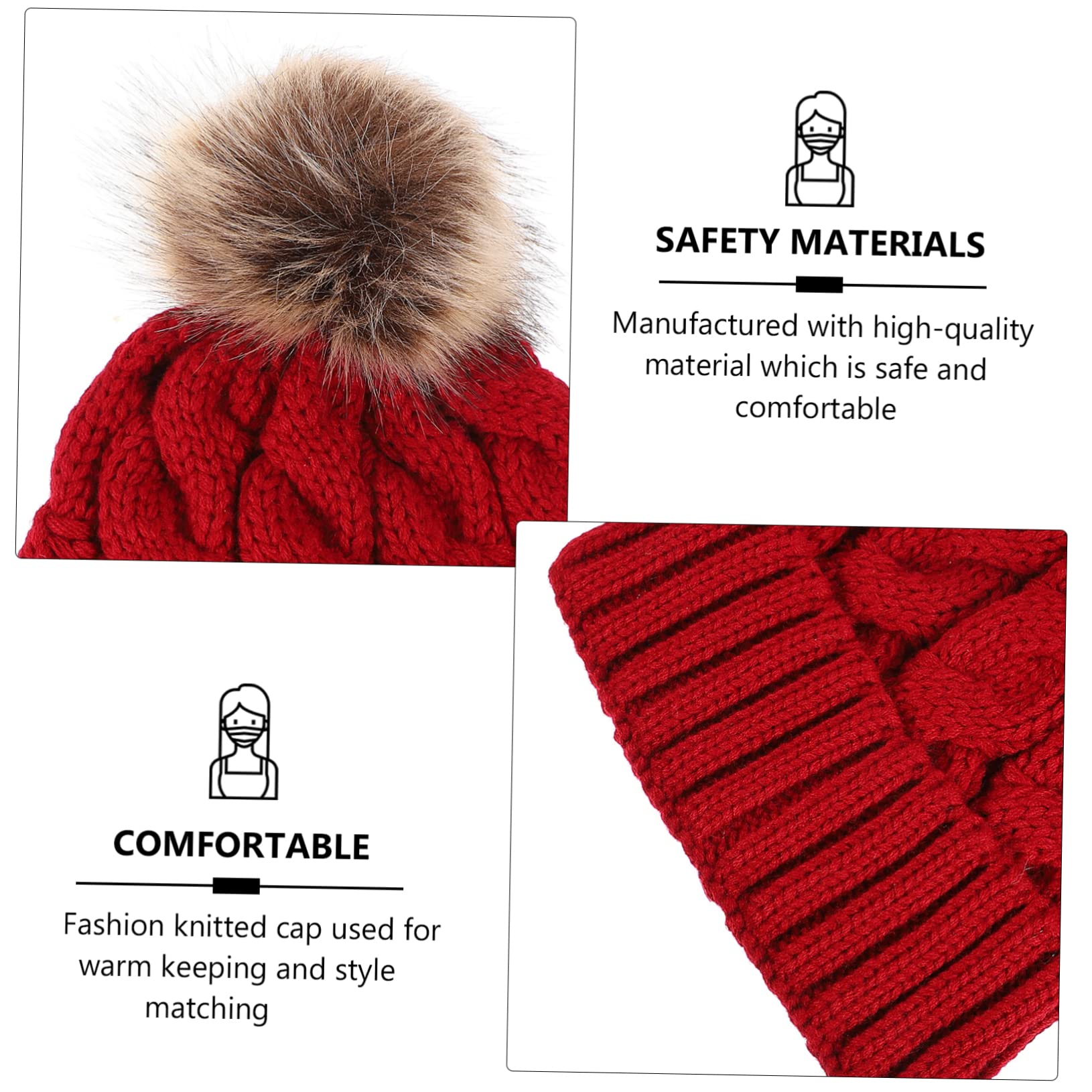 2 Pièces Bonnet De Laine Femmes Chapeaux Et Casquettes Chapeau Pour Femmes Chapeaux Pour Femmes Hiver Tricot Chapeau Tricot Chapeaux Pour Femmes Hiver Tricoté Chapeau Chaud Femme