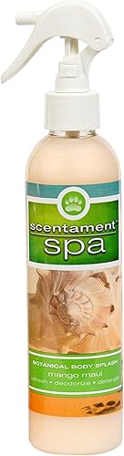 Best Shot Scentament Spa Botanical Body Splash, spray desenredante, spray corporal para mascotas, aerosol de colonia para gatos y perros, mango
