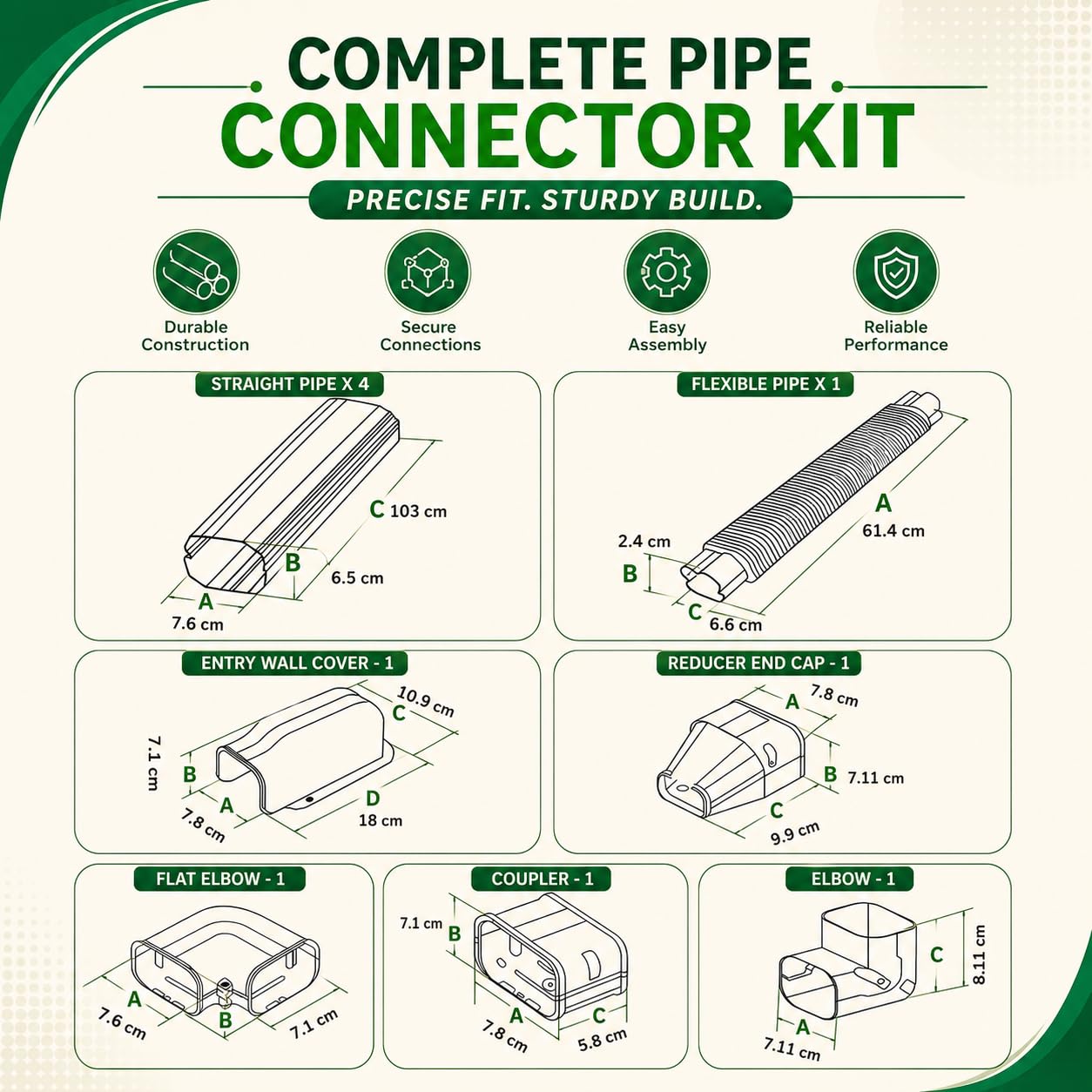AC Line Cover Kit - Hide AC Pipes & Cables -2