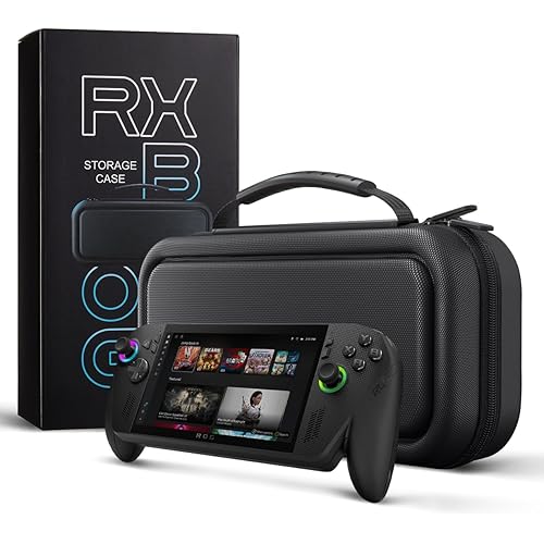 CoBak Large Capacity Carrying Case for ASUS ROG Xbox Ally 7" & ROG Xbox Ally X 7" 2025, Ultra Premium EVA Travel Pouch with 10 Game Cartridges, Screen Protective Cover, Accessories Storage Bag, Black