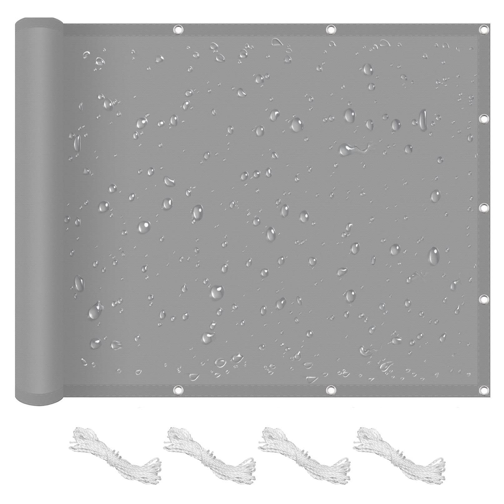 Toile tendue exterieur rectangulaire 2.5x10m anti-UV pour jardin balcon