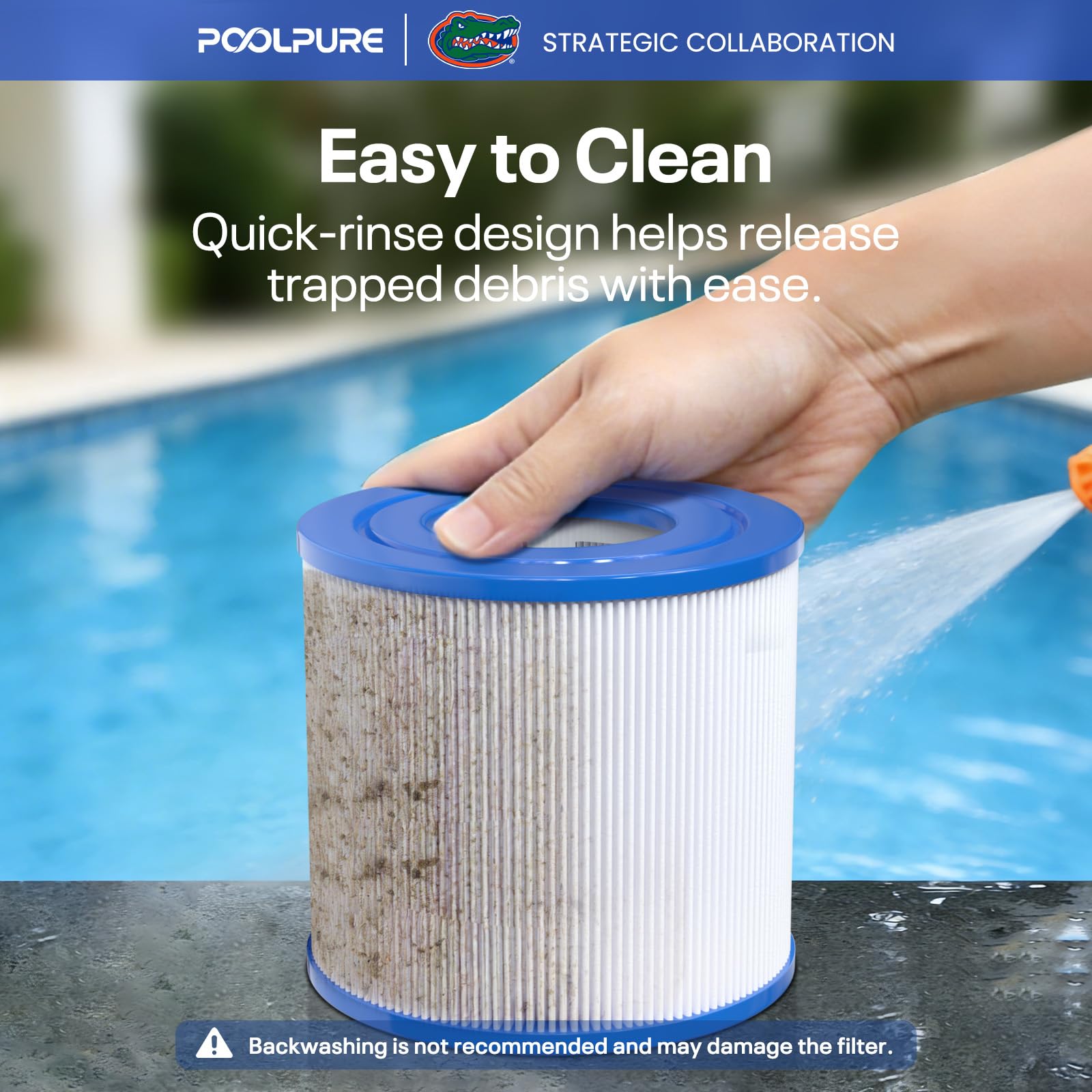 POOLPURE Lot de 2 filtres Spa de Rechange pour PWW10, Unicel C-4310, Filbur FC-3077, Excel Filters XLS-435, Aladdin 11003, Baleen AK-3006, Darlly 40101, Thermo Spa FL1003, SD-00260