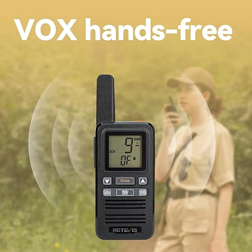 Miniatura 7 de Retevis RB67 Walkie Talkie - Walkie Talkie recargable para adultos de 1600 mAh, largo alcance, pequeñas radios bidireccionales FRS portátiles,