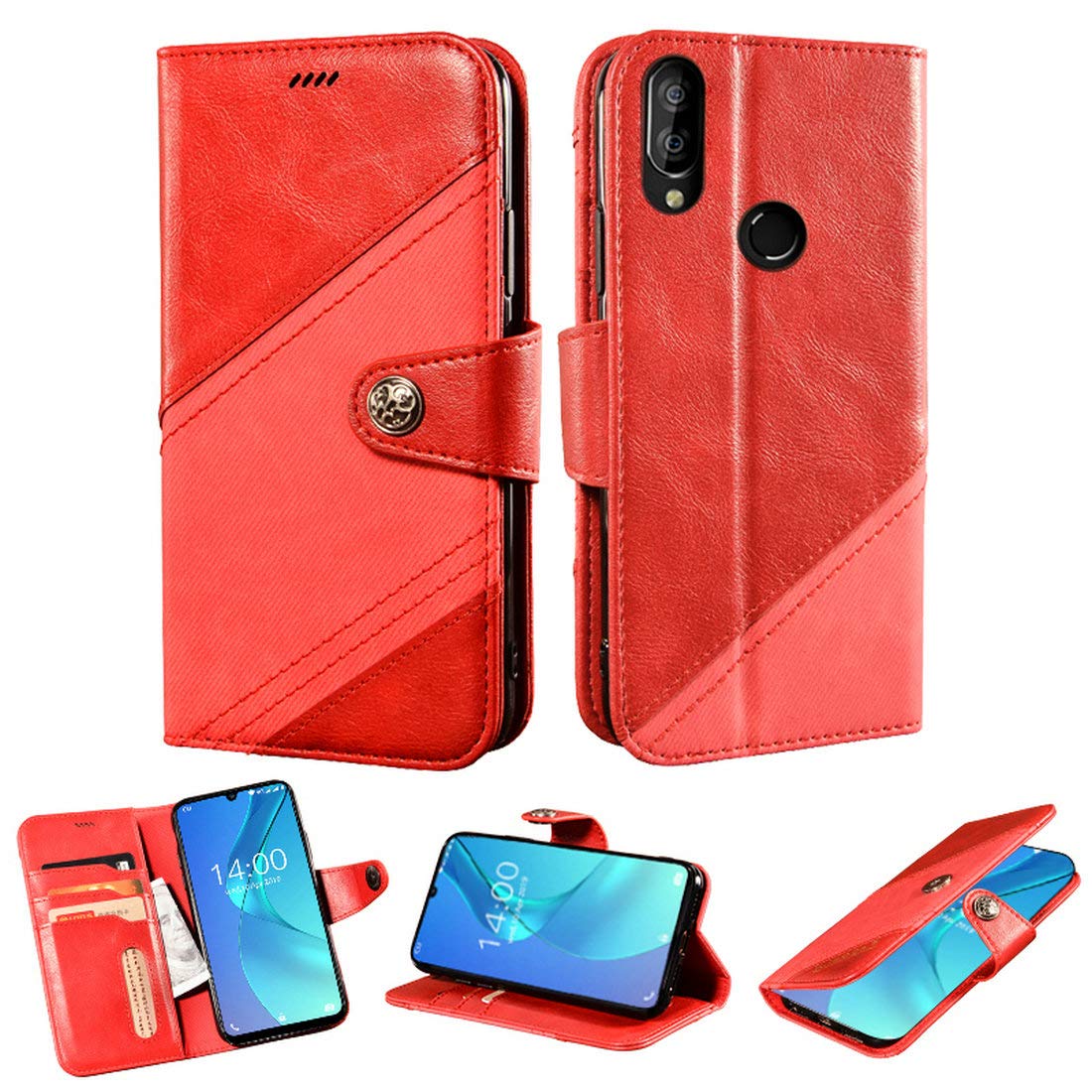 PT Custodia Flip In Pelle PU Per Oukitel K7 Pro, Con Cover Interna In Silicone Fissa, Protezione Totale