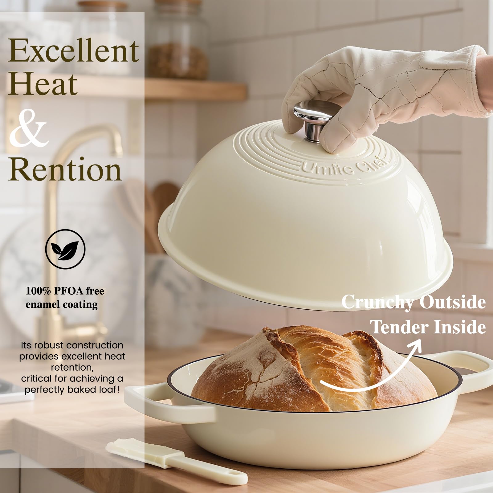Enameled Cast Iron Bread Oven - Bake Artisan Bread -4 Enameled Cast Iron Bread Oven - Bake Artisan Bread -4