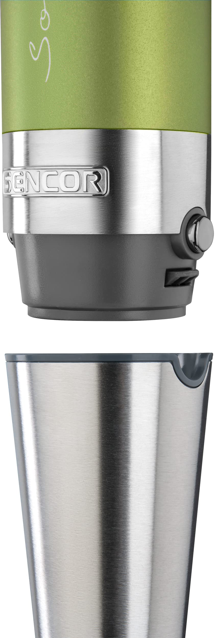 Sencor minipimer immersione SHB 560, frullatore a immersione 4 in 1, frullatore elettrico con bicchiere da 800ml, tritatutto elettrico, fruste elettriche, potenza da 1200w, 20 velocità