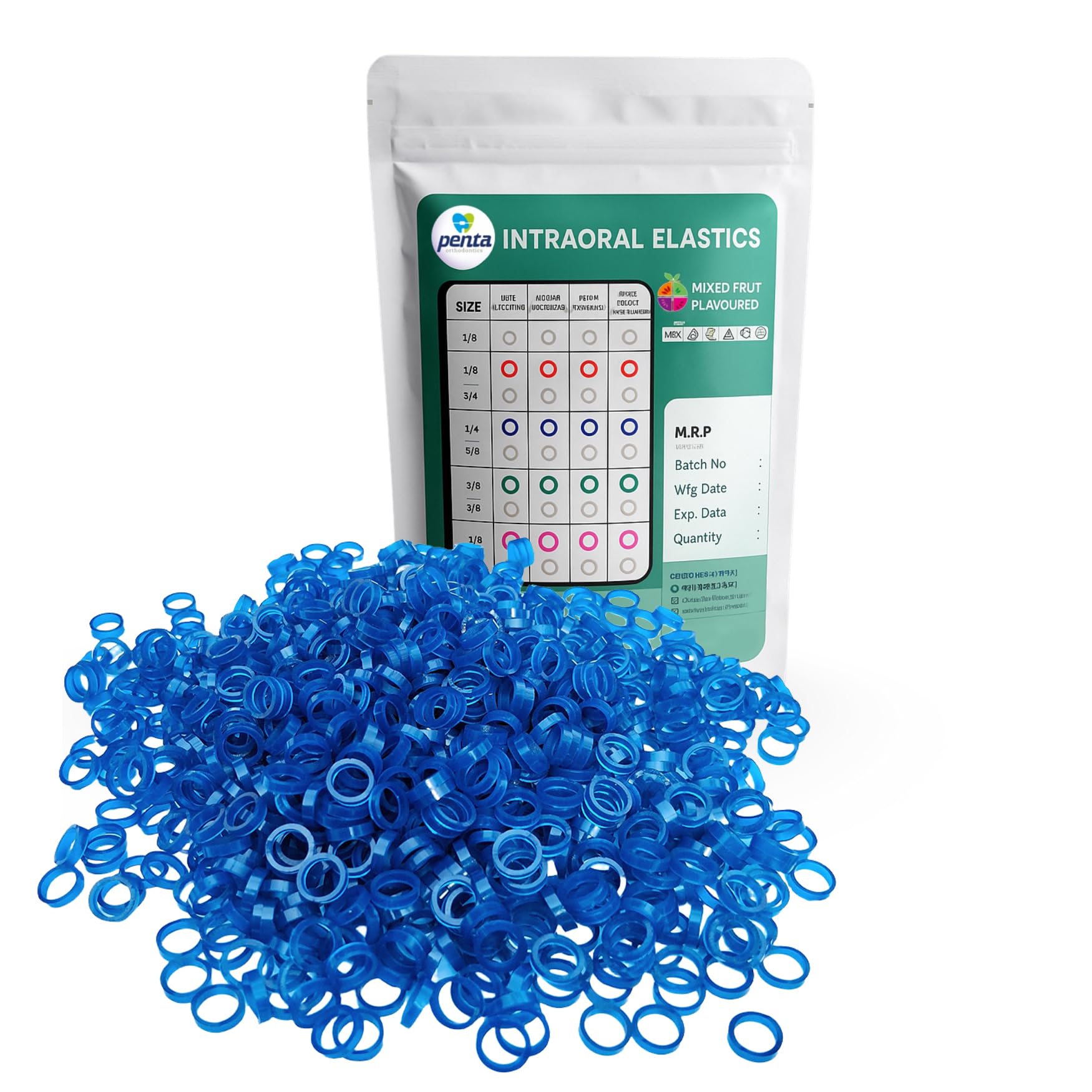 Penta Orthodontics, Intraoral Elastics 1/4 Inch, Blue (1/4 Inch - 6.5 Oz (Extra Heavy))-picture-17