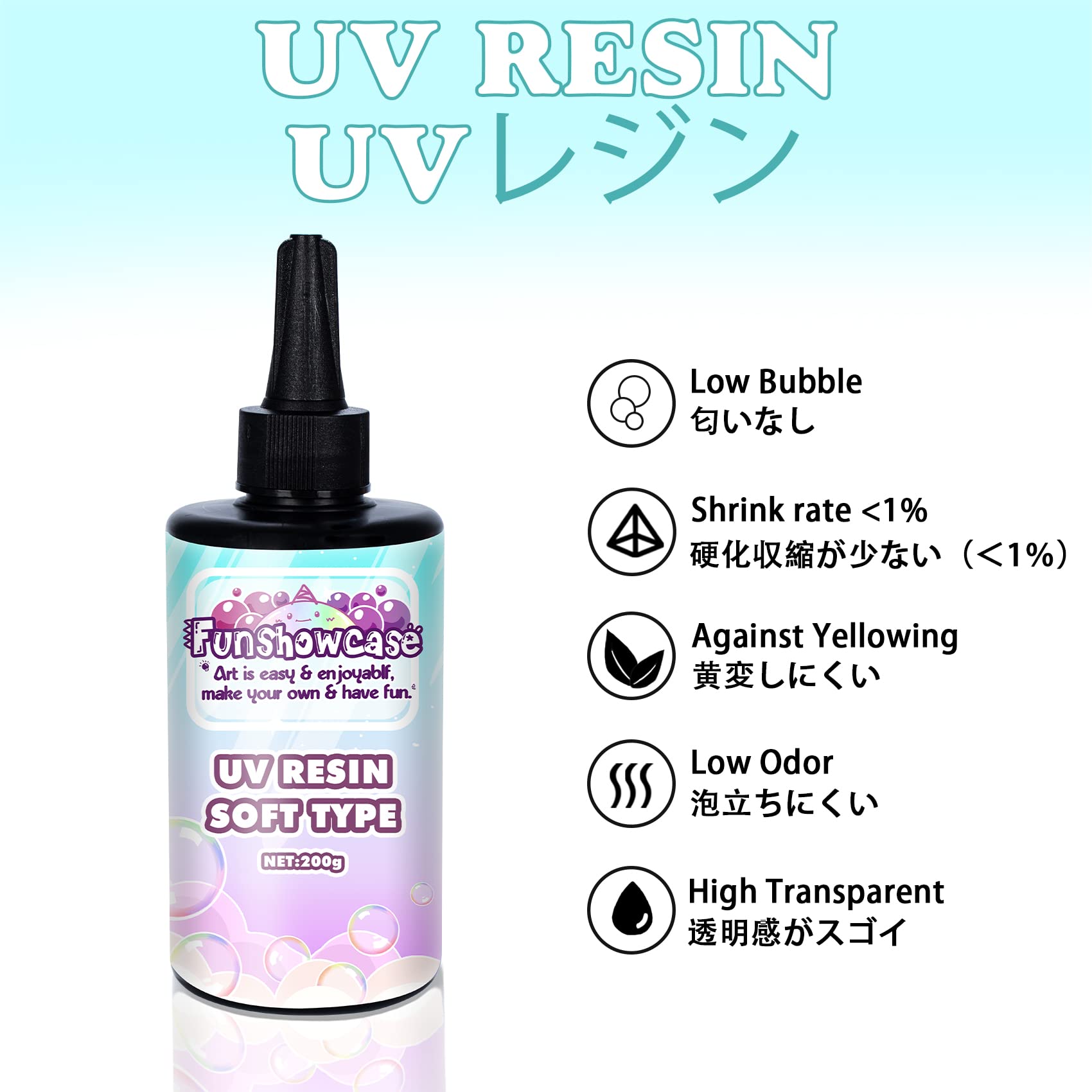 Resina UV Morbida Trasparente 200g – Per Gioielli Fai Da Te, Fusione E Rivestimento – Asciugatura Rapida - 2