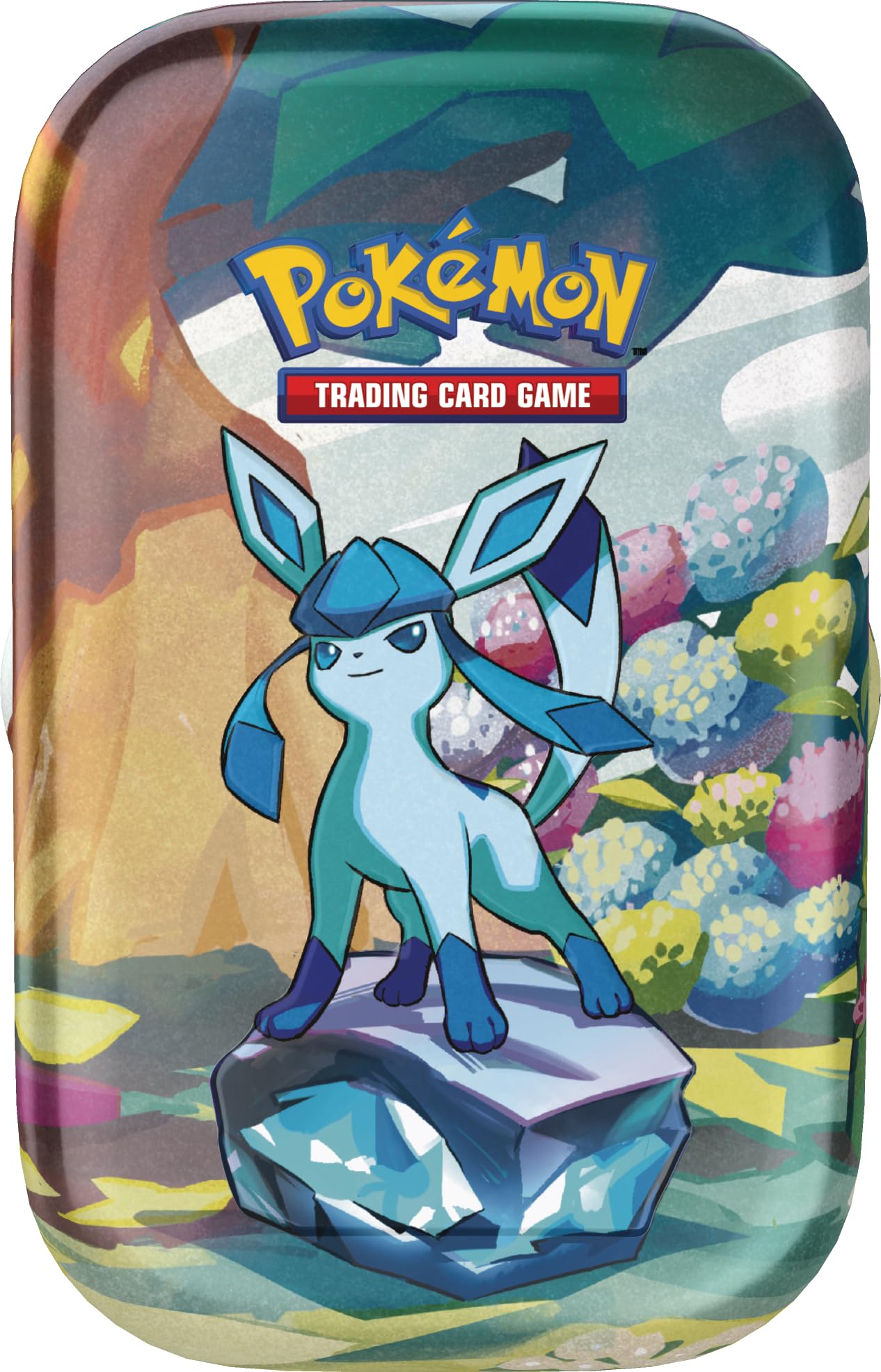 Pokémon - Gra karciana kolekcjonerska: Mini-Tin-Box Karmazyna i purpur – Pryzmatyczne zmiany: Glaziola (2 boosterpacks i 1 moneta)