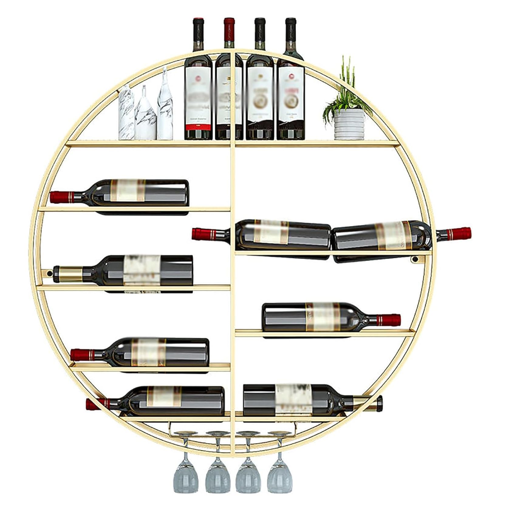Étagère à vin ronde pour optimiser l'espace et ranger vos verres