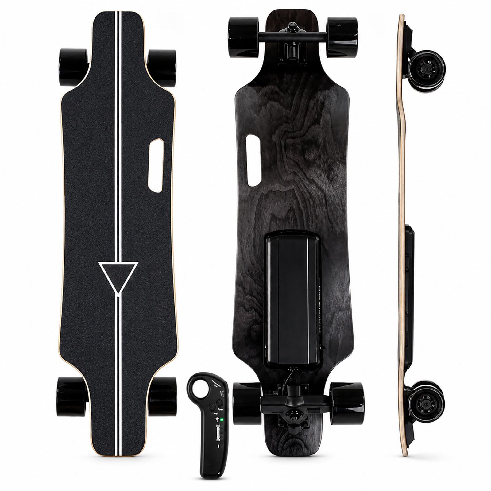 Skate Électrique avec Télécommande - 4 Modes de Vitesse, Freinage Progressif, Moteur 350W, pour Débutants et Déplacements Urbains