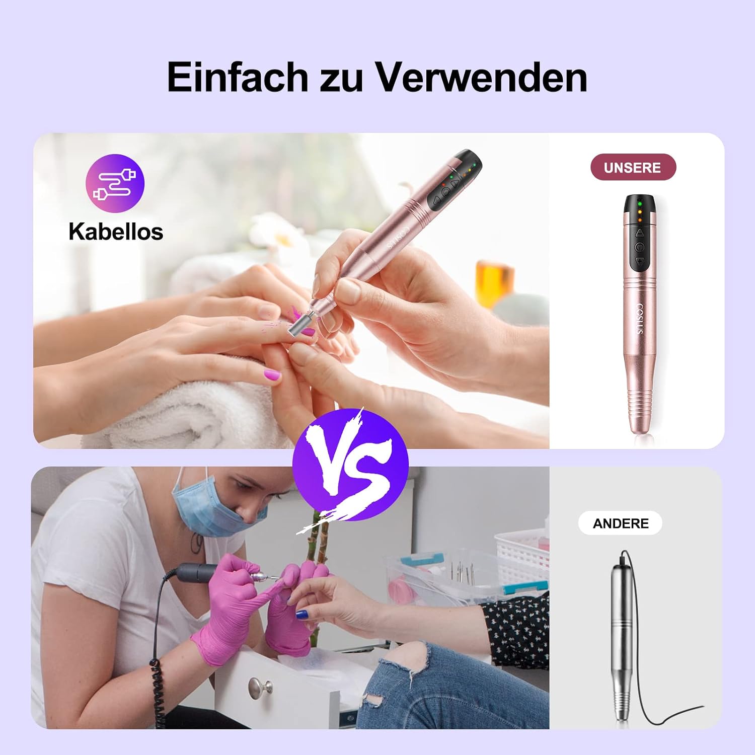 Bezprzewodowa przenośna elektryczna frezarka do paznokci 11 w 1 profesjonalny zestaw do manicure i pedicure elektryczny pilnik do paznokci żelowych i akrylowych kształtów paznokci usuwanie zrogowaciałego naskórka
