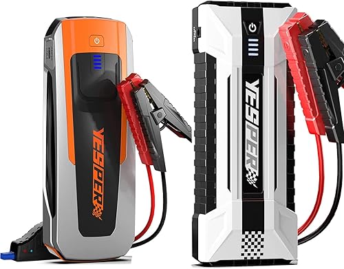 YESPER FASTⅡ Arrancador de batería – Paquete de refuerzo de batería de coche de 2160 A para vehículos (hasta 9.0 L de gasolina/7 L motores diésel)