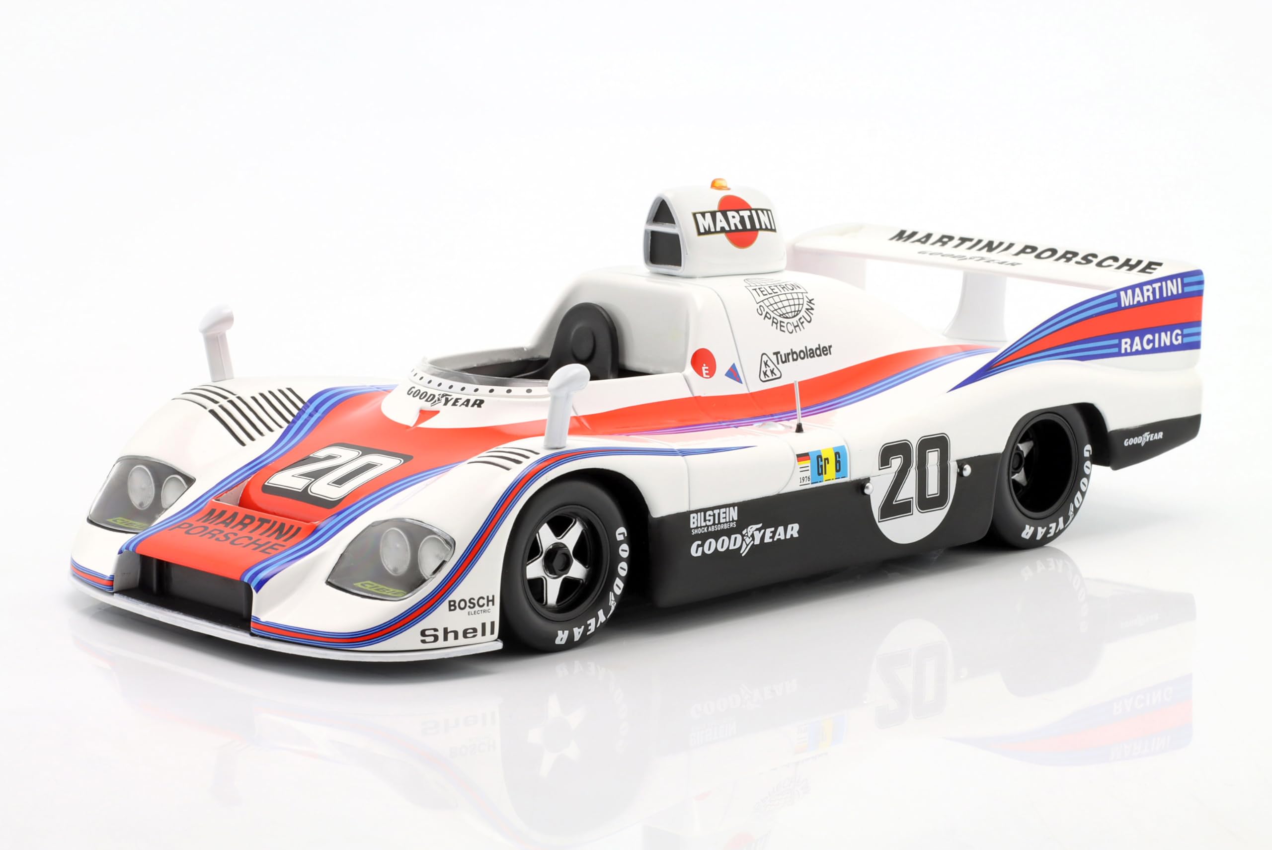 OPO 10 - Miniature car compatible with Porsche 936#20 Winner 24h Le Mans 1976 Ickx, van Lennep 1/18 scale IXO WERK83 18011001