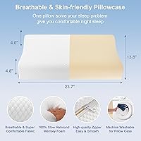 Vista 7 de Memory Foam Pillows for Sleeping - Cervical Pillow for Neck and Shoulder Pain Relief, Side Sleeper Pillow Ergonomic Contour Orthopedic Neck Support