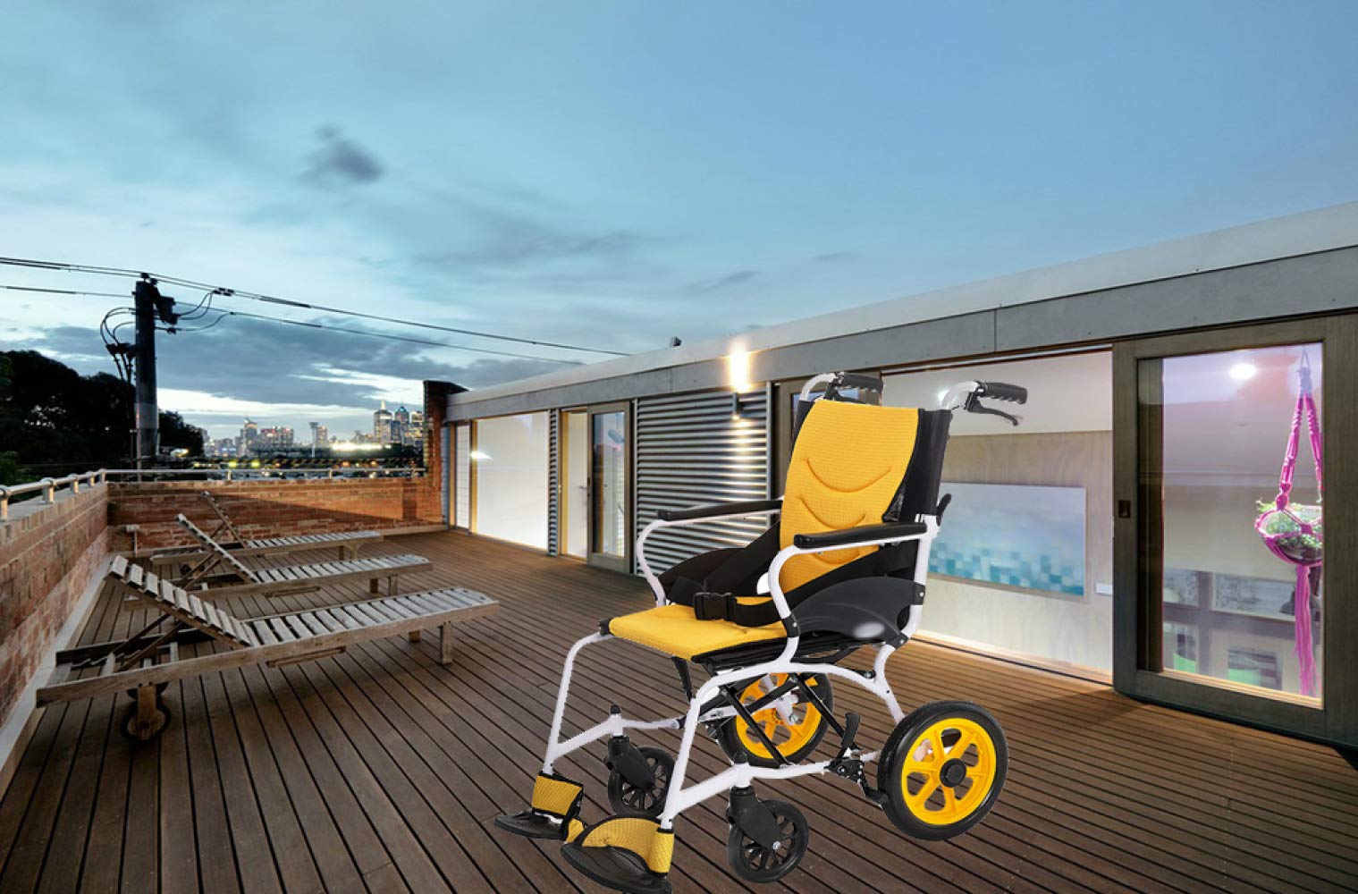 Silla de ruedas manual ligera y plegable para ancianos y discapacitados, diseño autopropulsado con frenos de mano y ruedas traseras de liberación rápida, construcción portátil de aluminio