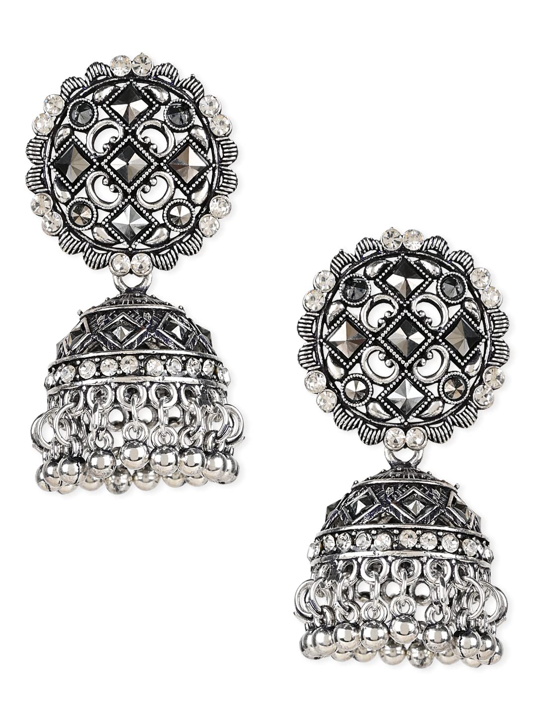 See full amazon price history chart for I Jewels Navratri Ethnic Silver Oxidised Traditional Kundan & Stone Jhumka Earrings For Women (E3064OX) I Jewels Navratri Ethnic Silver Oxidised Traditional Kundan & Stone Jhumka Earrings For Women (E3064OX) (B0BQQLXRQG) Amazon Price History, Amazon Price Tracker