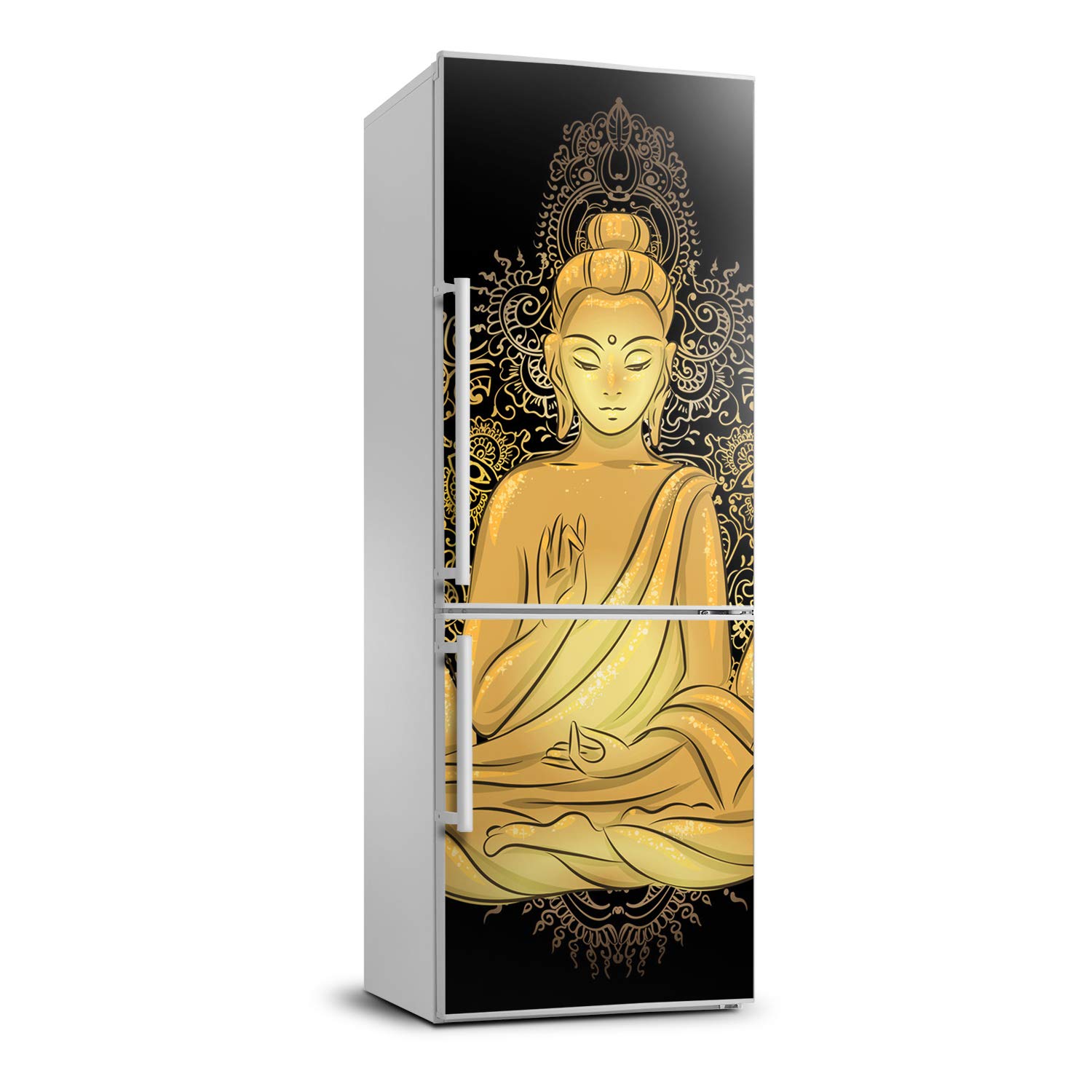 Vinilo para nevera 60x180 cm y pegatinas de pared de cocina con mandala de Buda
