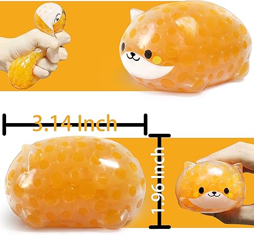 Miniatura 3 de Juguetes esponjosos Shiba Lnu naranja, bolas de estrés de animales para adultos (paquete de 1) bola antiestrés, juguetes para adultos, regalos de
