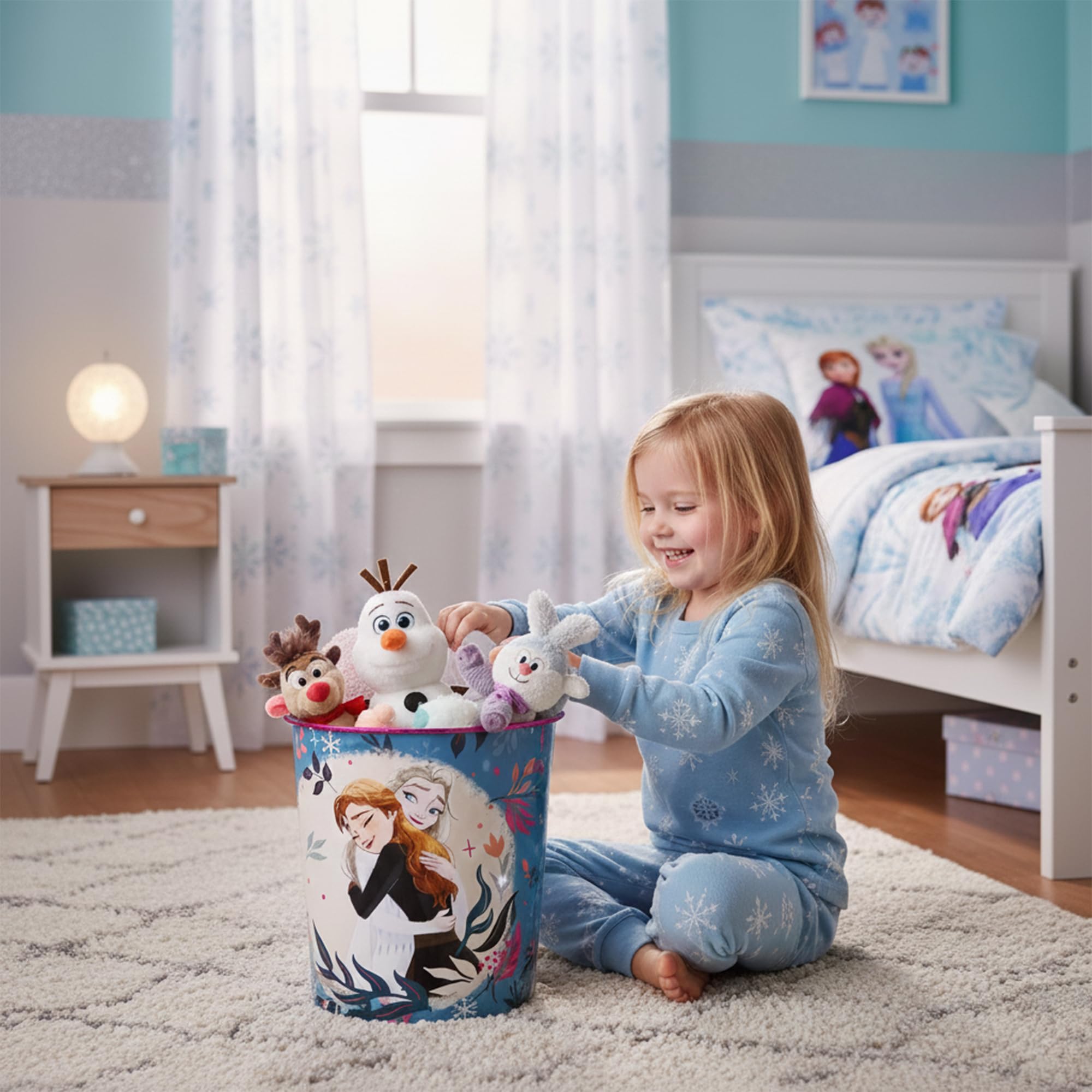 Frozen - Cestino per rifiuti per bambini, per camera da letto, studio, scrivania, pattumiera