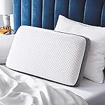 Orthopedic Memory Foam Pillow Bed Pillow with Removable Zip Cover, King/Large Size (24 inches Lx15 Bx4 H) (White, Premium Outer Cover, Queen Size), pack of 1
