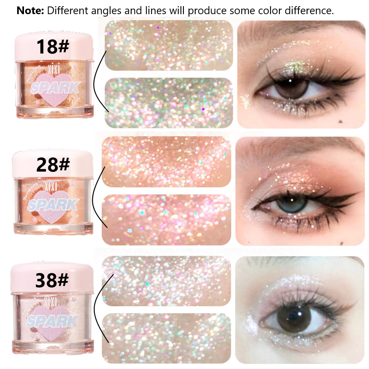 Evidenziatore polvere viso corpo luccichio polvere diamante rosa viso glitter polvere splendente viso evidenziatore corpo illuminatore corpo shimmer polvere per capelli viso gambe guancia