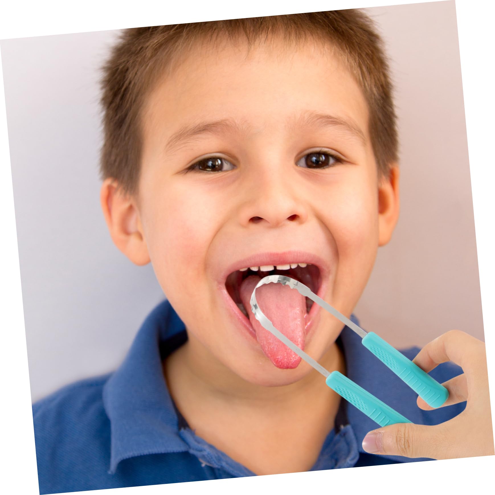 15 Pz raschietto per lingua portatile scraper detergenti per la lingua che rinfrescano l'alito strumento raschietto in metallo strumento per la pulizia della lingua pulisci lingua