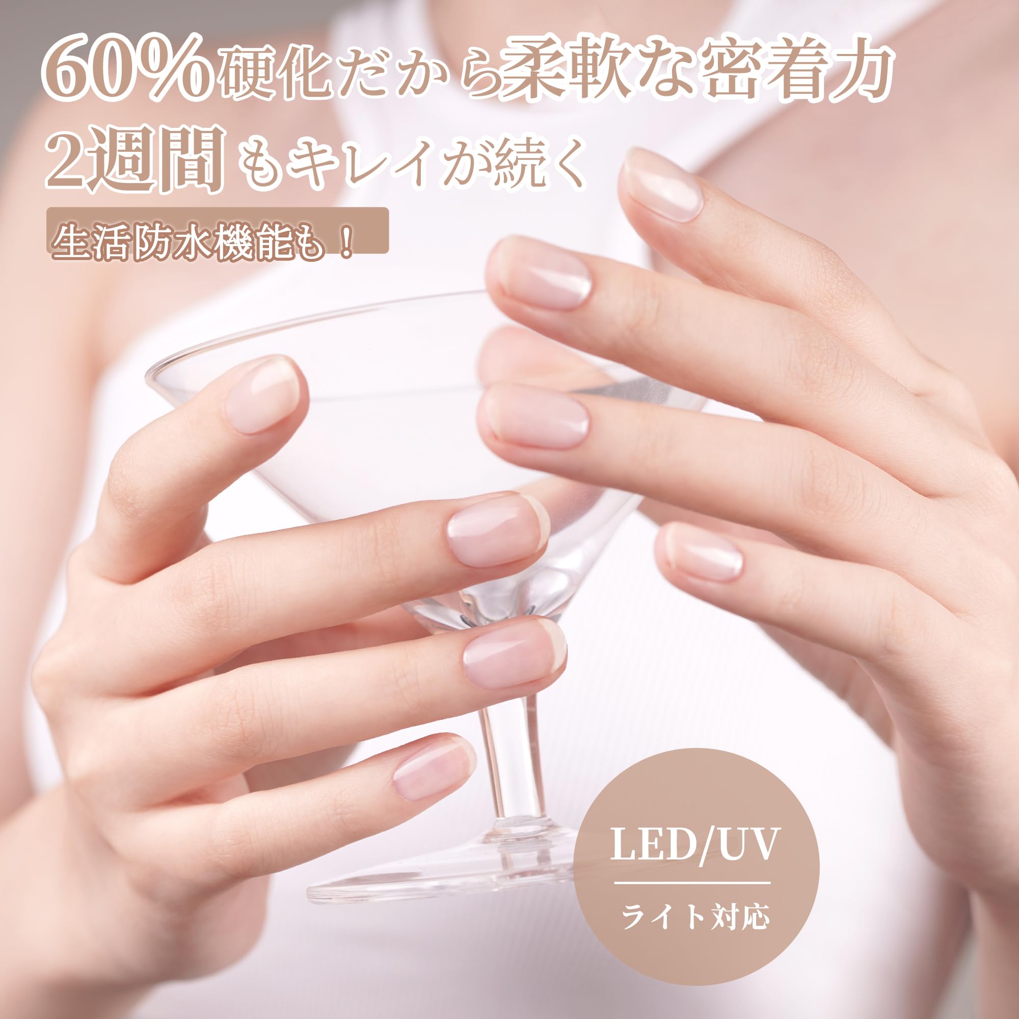 Amazon | DANNI＆TONI ジェルネイルシール 透明 クリア 男女兼用