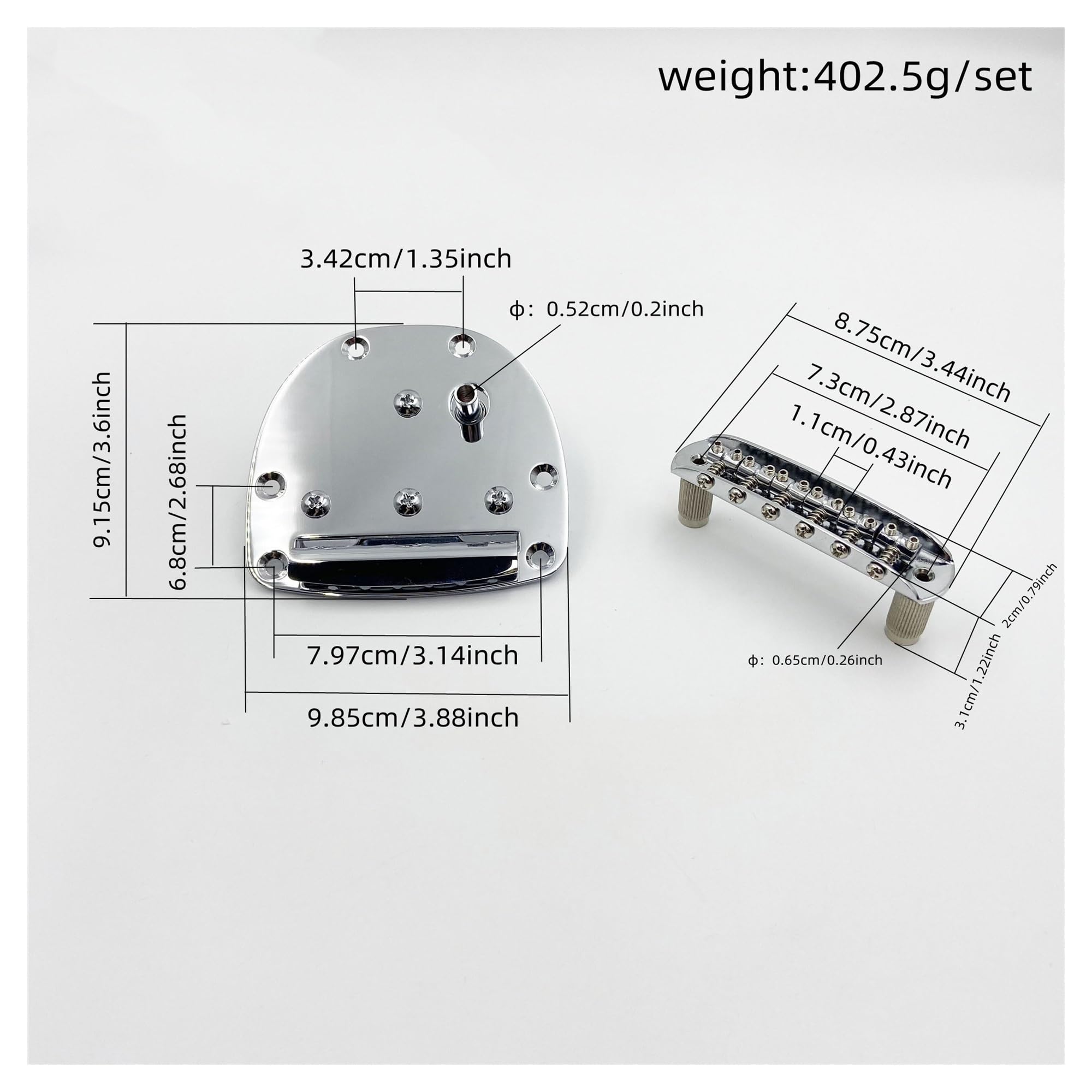 Jazzgitarren Brücke Und Tremolo Set 6 Saiten Spielzubehör Gitarrenbrücke