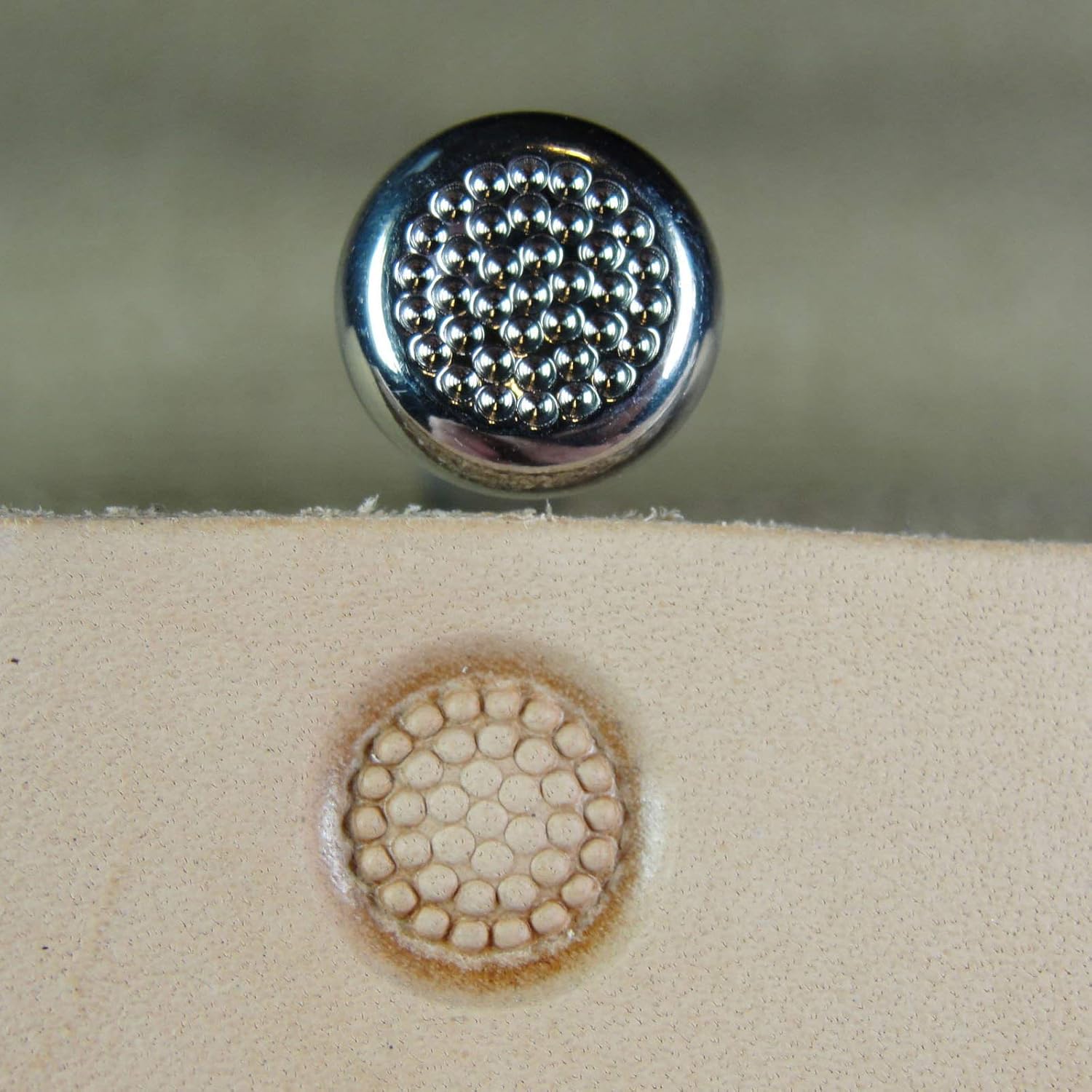 Stainless Steel Barry King - #2 Fine Dome Cluster Flower Center Stamp (Leather Stamping Tool)