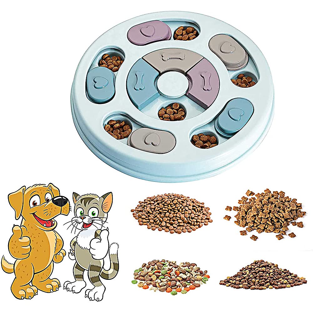 Dog Puzzle Toys for Puppy Treat Training Interactive Dog Toys for Pet Cat & Dog Slow Feeder Food Dispenser Dog Treat Puzzle Toy Dog Enrichment Toys Games for Small Large Dogs