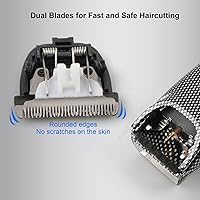 Vista 4 de Diydeg Cortadora de pelo eléctrica, luz de recarga USB, recortadora de pelo al vacío con succión automática de cabello, recortadora de pelo