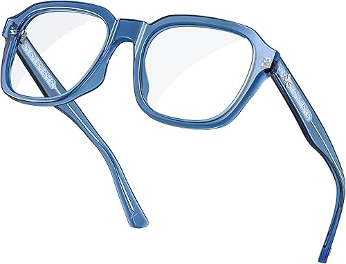 VISOONE BENNETT - Gafas cuadradas de gran tamaño con bloqueo de luz azul para computadora para mujeres y hombres