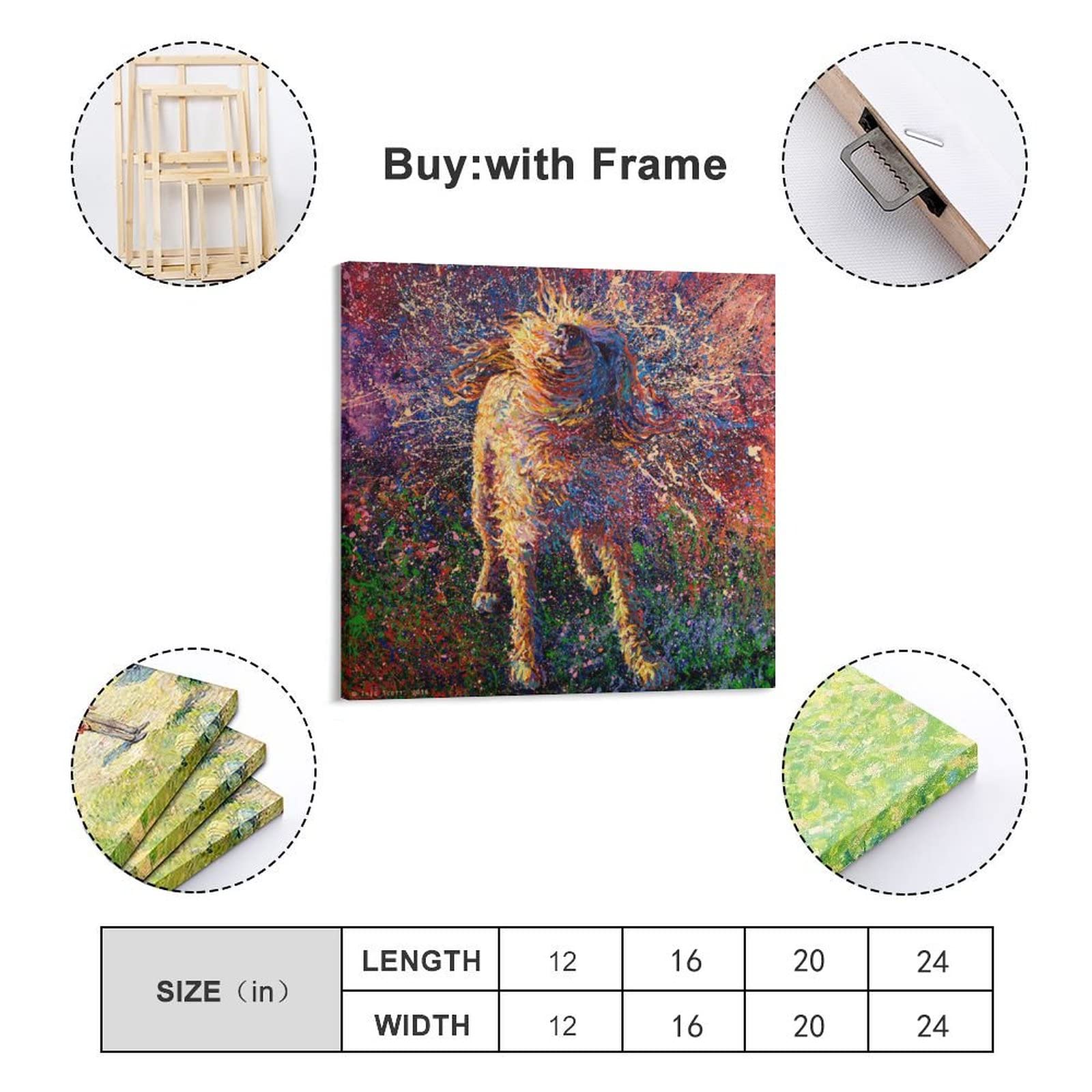Póster de Pintura Cuadro por Iris Scott para Pared, Decoracion Habitacion, Póster de Decoración del Hogar, Lienzo de 70 x 70 cm