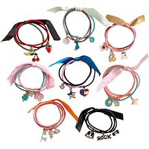 8 Styles 24Pcs Candy Color Elastic Hair Ties Ponytail Holders Hair Band No Crease Elastic Headband Small Size Rubber Bands Soft Scrunchies Hair Bands Hair Accessories for Women Girls Bracelet