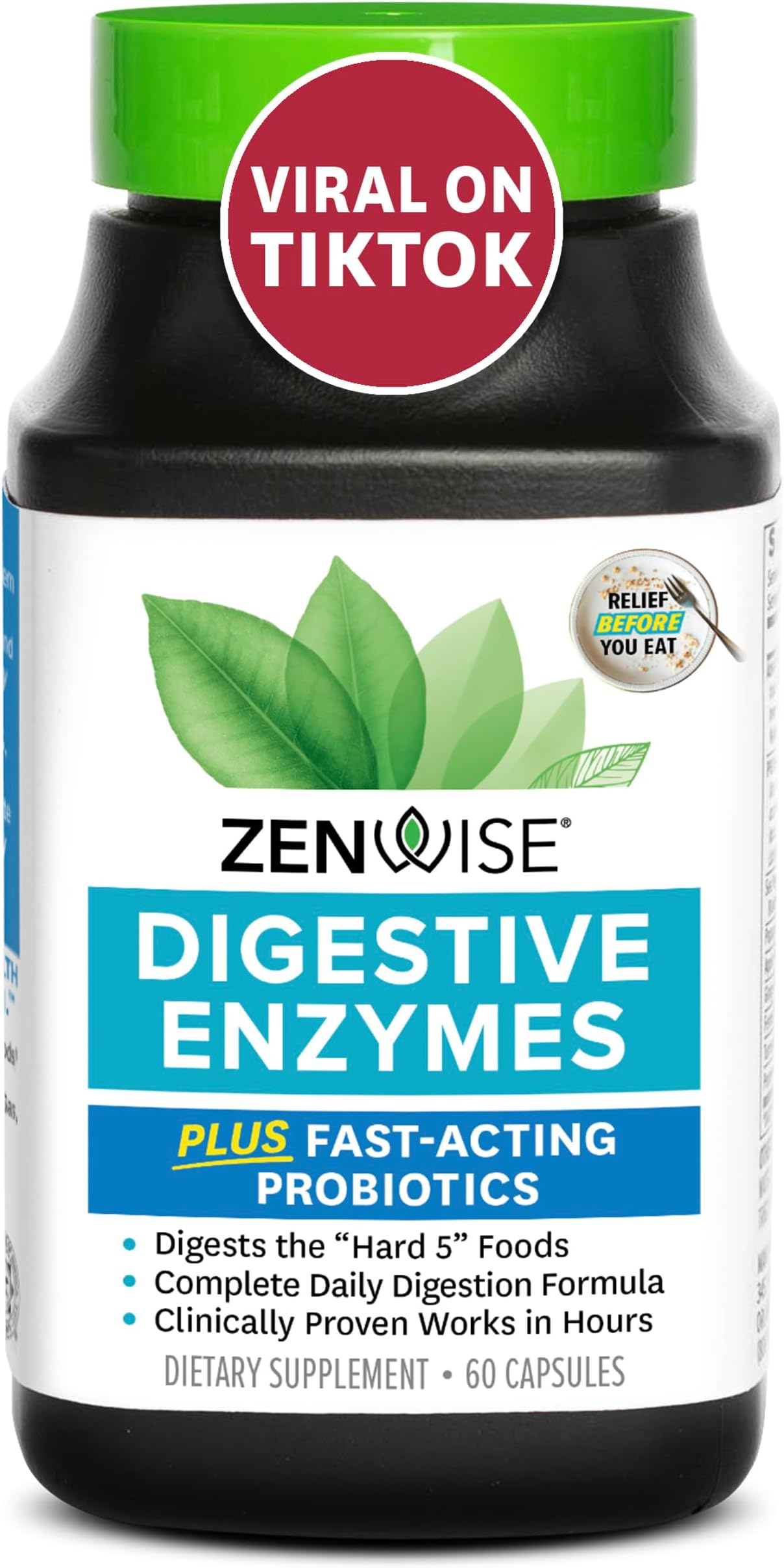 Zenwise Health Digestive Enzymes Probiotic Multi Enzymes with Probiotics and