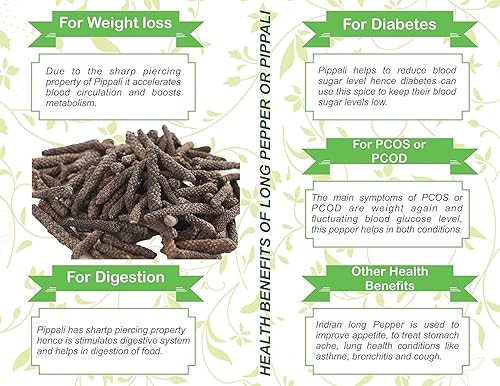 Miniatura 4 de Pimienta larga orgánico entero mejor pimienta larga india orgánica Pippali 3.53oz paquete