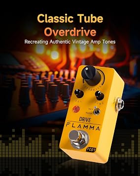 FLAMMA FC07 Overdrive Pedal with 9V 300mA Power Supply