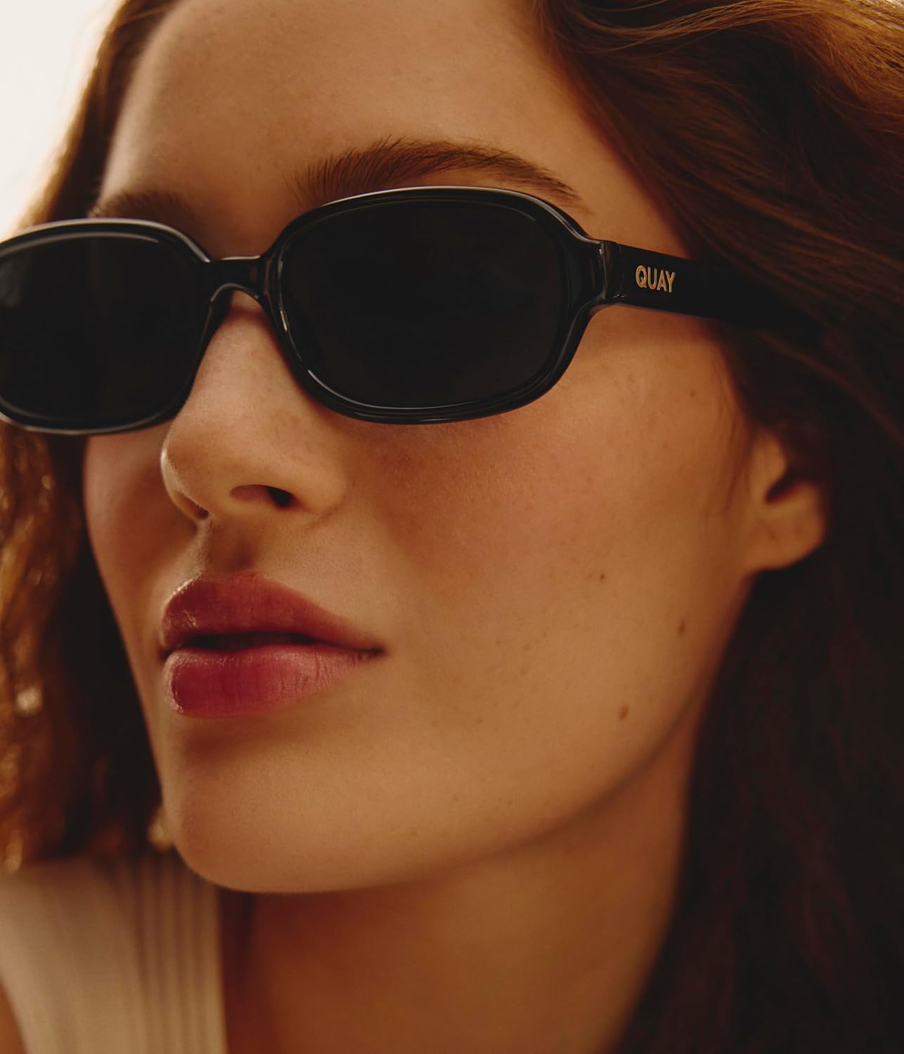 QUAY - Sunglasses for Men & Women, Oversized Sunglasses with UV Protection (Could Never, Black)