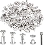 Zarique 100 Pack Chicago Screws and Album-Scrapbook Extension Posts Extension Screws Album for Binding Extending Scrapbook Photo Album Refill Pages Compatible with Pioneer Photo Albums(M5 x 4/6/8/10mm Book Screws)