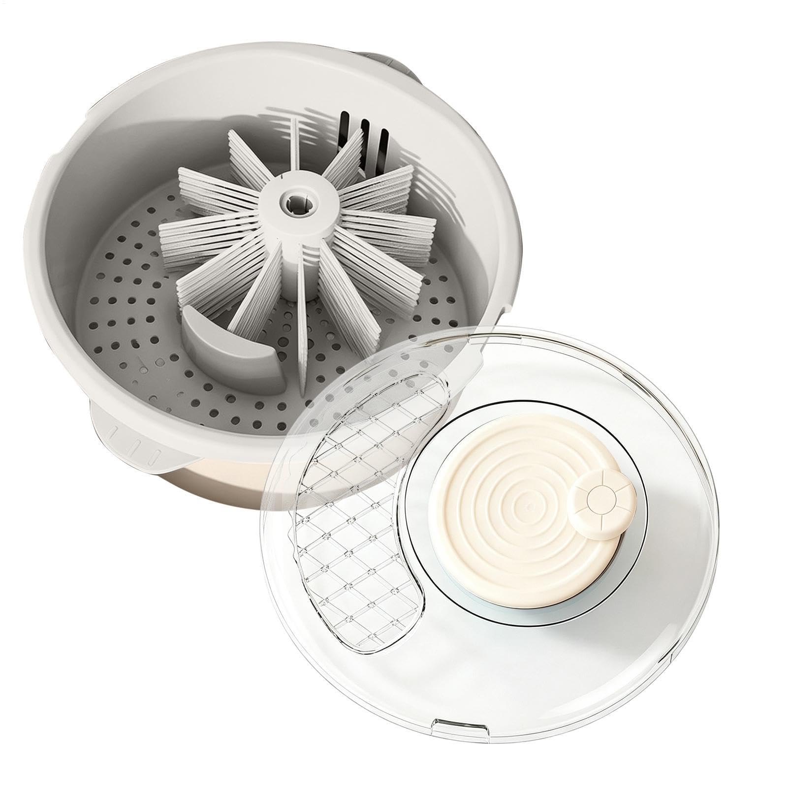Centrifugador de ensalada – Secador de ensalada con manivela, lavadora grande | Centrifugador manual de ensalada – Cesta de limpieza con manivela manual | Gran capacidad para cocinas de drenaje de agua