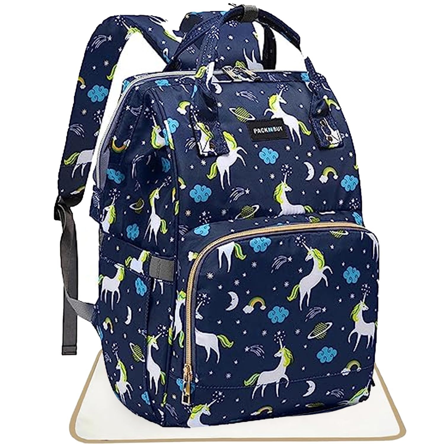 PACKNBUY Diaper Bag for Mothers for Travel with Changing Mat