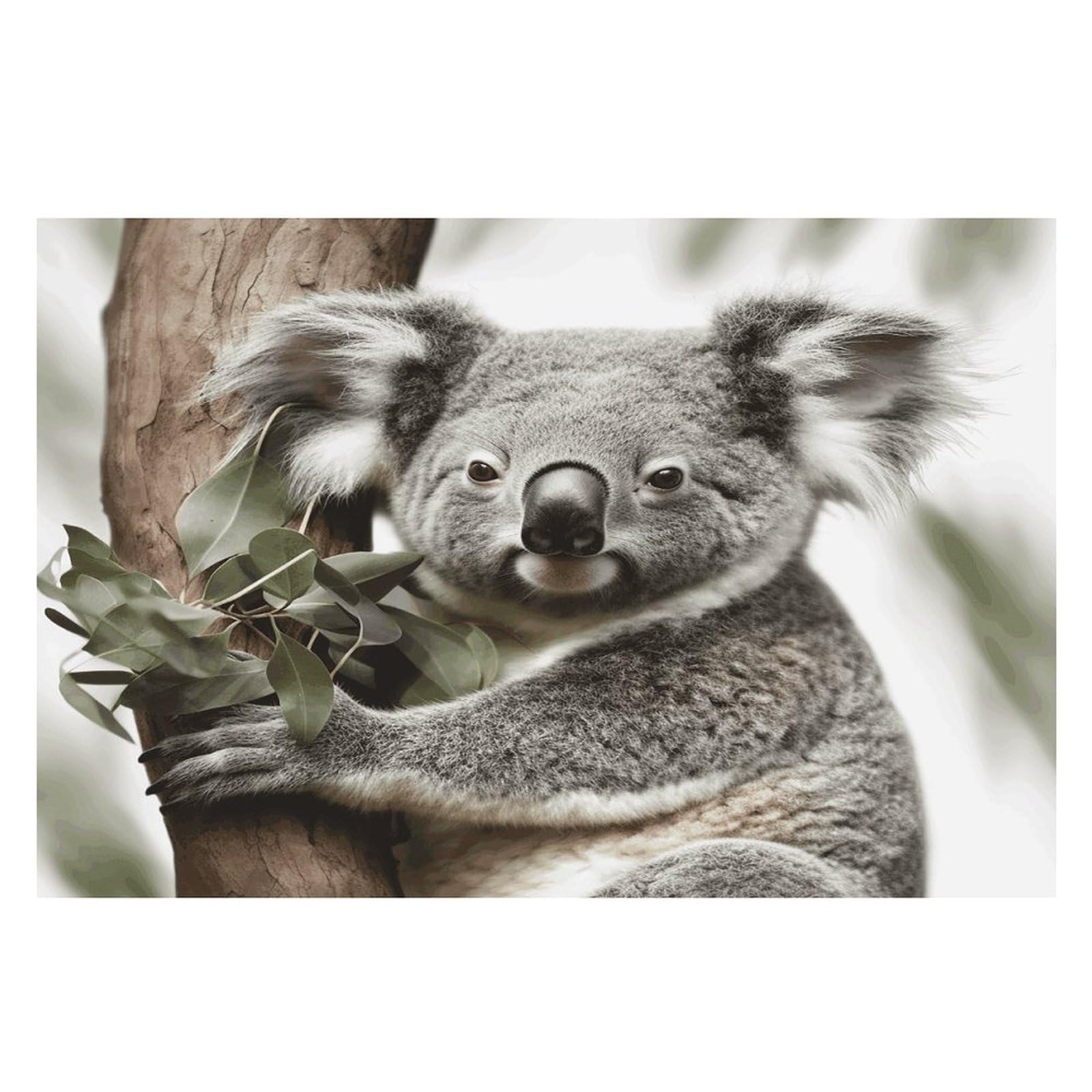 Koala Placemats Wipeable Heat Resistant Table Mats Washable Flax Place Mats Elegant Cloth Non-Slip Placemat for Kitchen Dinning Party Table Decor 12 * 18 in